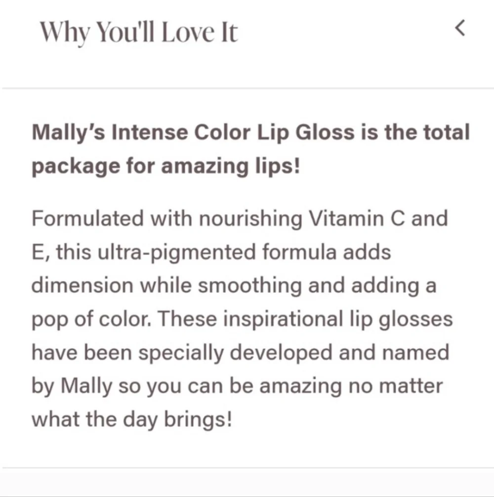 🌺Mally Beauty You Got This Intense Color Lip Gloss